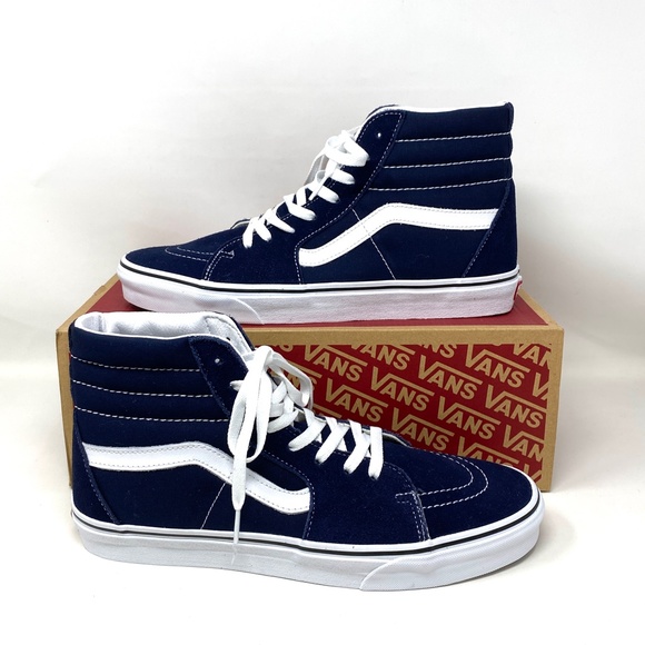 VANS SK8-HI Parisian Night Blue High Top Men’s Canvas Suede Sneakers VN0A5JMJ4W6 - Picture 2 of 10